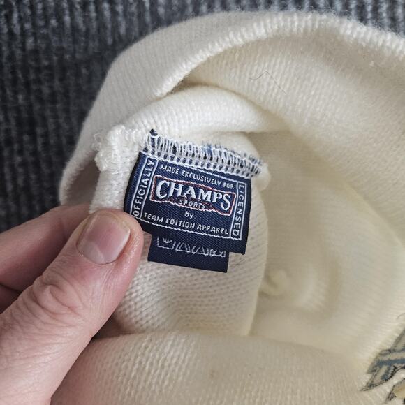 North Carolina Tar Heels Hat Beanie Mens White Blue Knit College Basketball - Picture 3 of 6